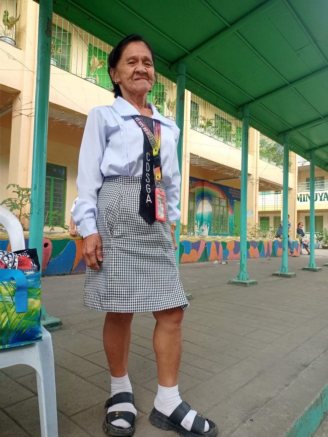 Bulacan student goes viral for pursuing college degree at 65