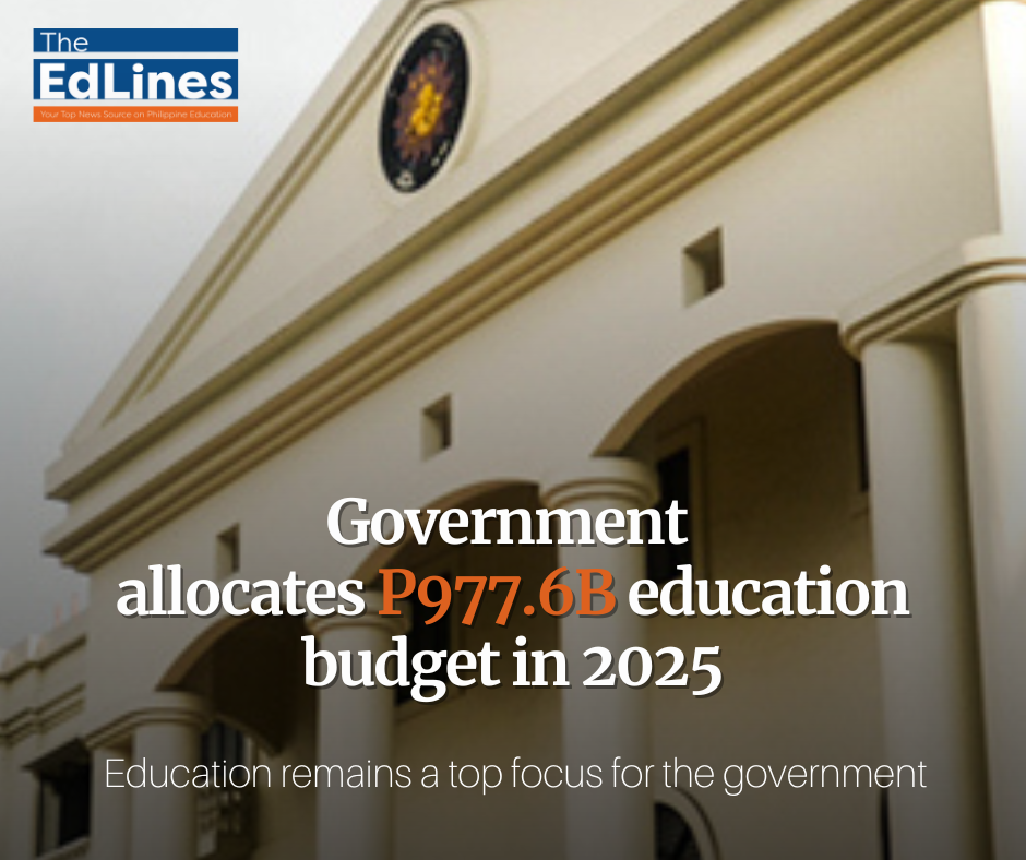 Government allocates P977.6B education budget in 2025 for better schools, learning